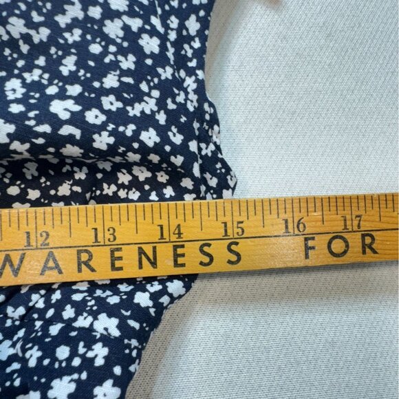 Banana Republic Womens Linen-Cotton Button Front A-Line Mini Dress 00P Navy Boho - Picture 11 of 15